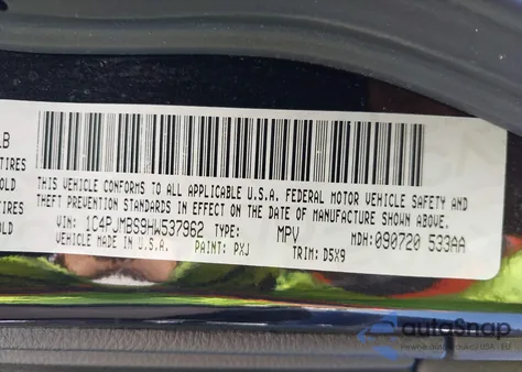 2017 Jeep Cherokee Trailhawk 4X4 z USA, uszkodzony, nr VIN 1C4PJMBS9HW537962